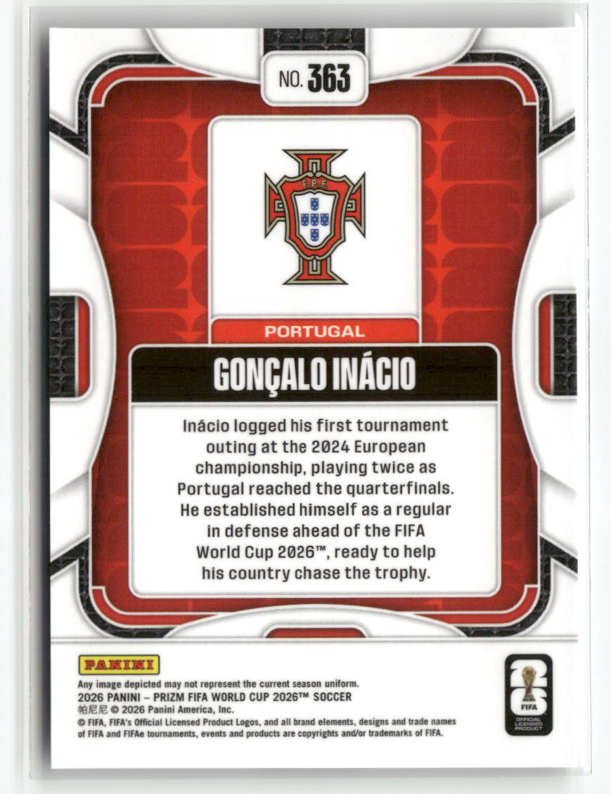 2026 Panini Prizm FIFA World Cup #363 Goncalo Inacio