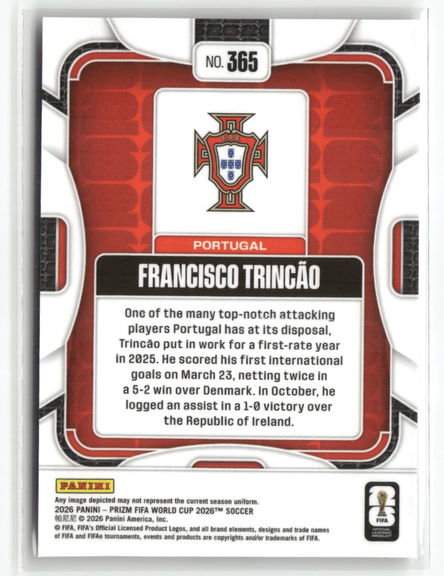 2026 Panini Prizm FIFA World Cup #365 Francisco Trincao