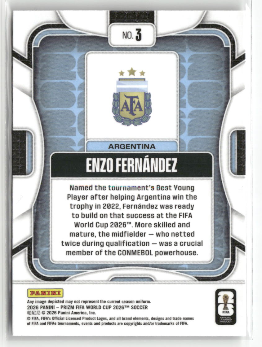 2026 Panini Prizm FIFA World Cup #3 Enzo Fernandez