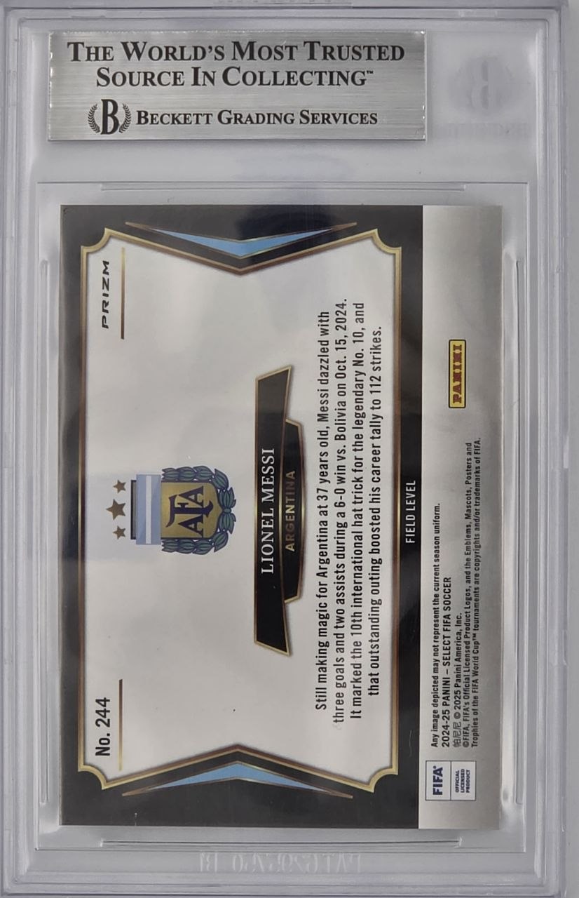 2024-25 Select FIFA Ice #244 Lionel Messi BGS 9.0 Mint