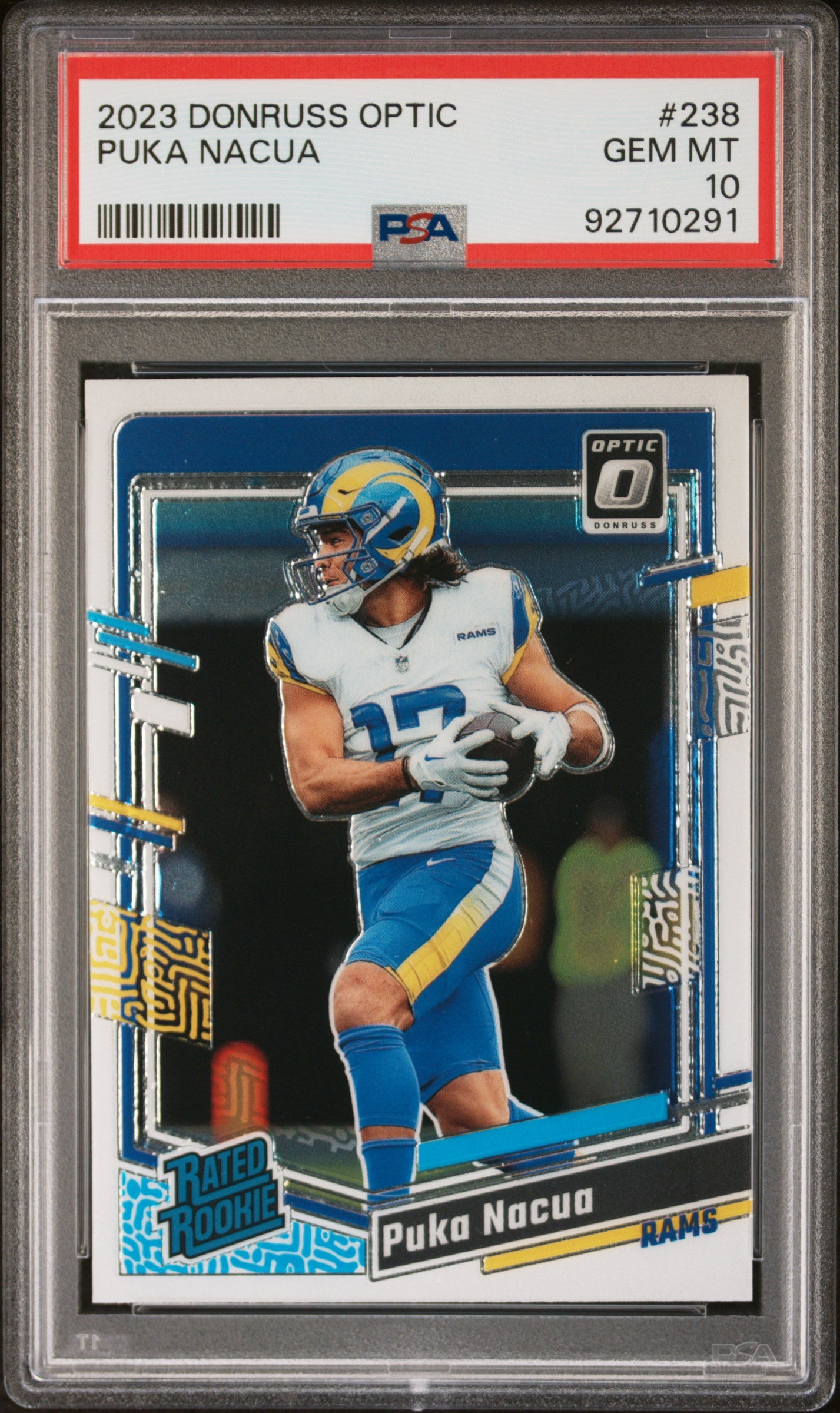 2023 Donruss Optic #238 Puka Nacua PSA 10