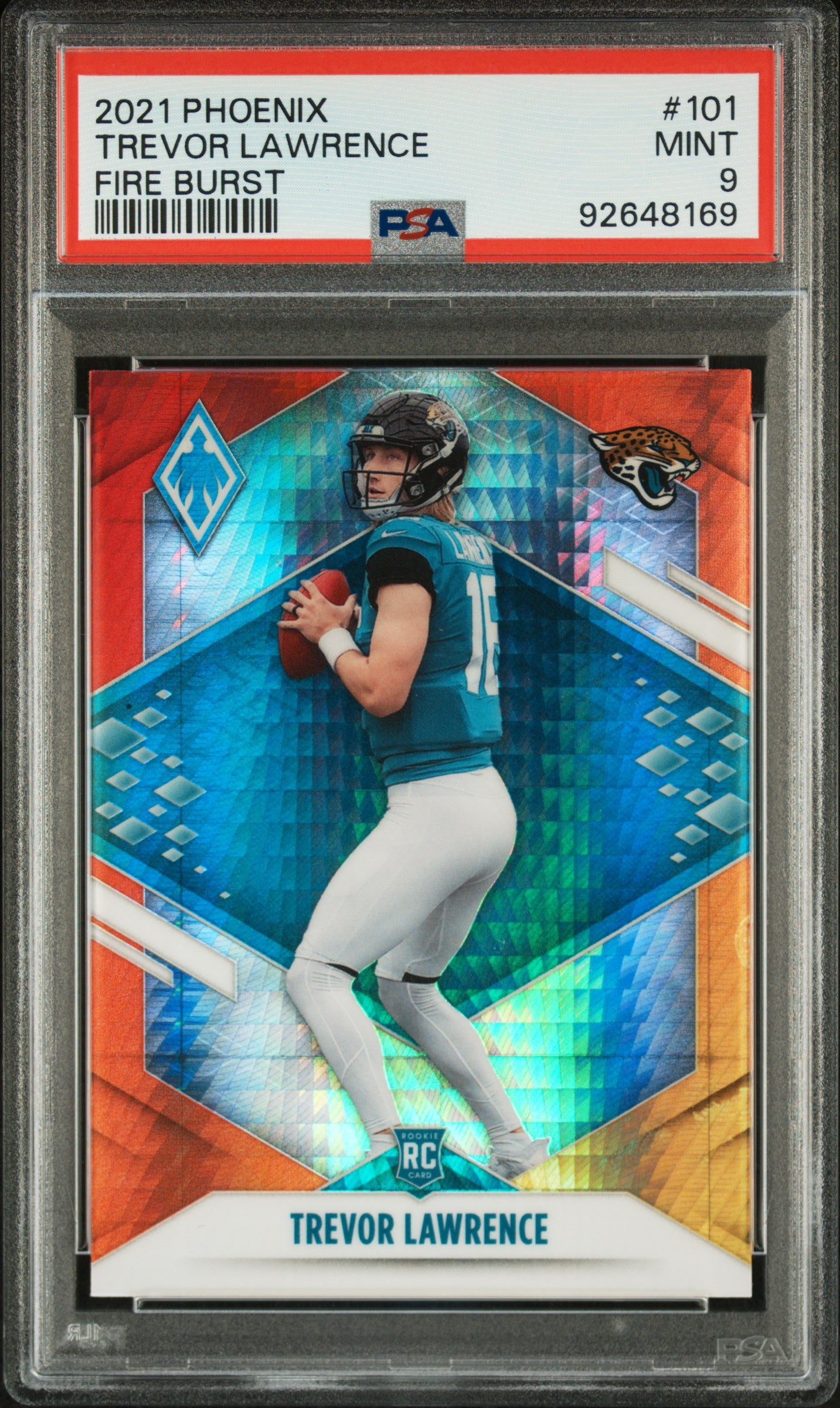 2021 Panini Phoenix #101 Trevor Lawrence Fire Burst PSA 9