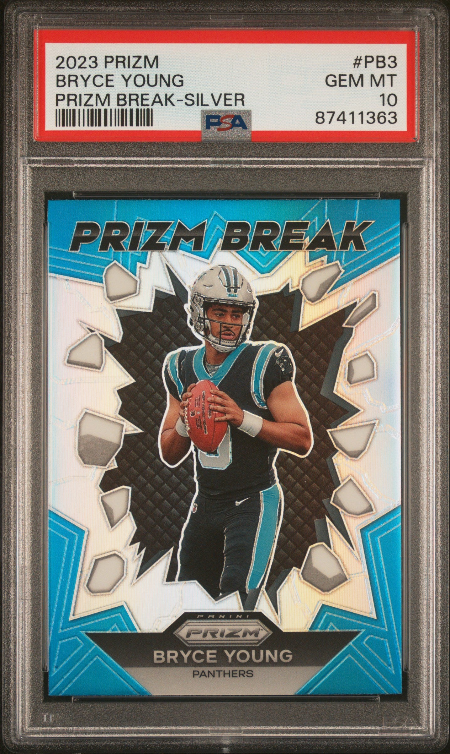 2023 Panini Prizm #PB-3 Bryce Young Prizm Break Prizms Silver PSA 10
