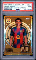 2025-2026 Topps Fc Barcelona  Gold Limited Edition #GV-5 Lamine Yamal PSA 9