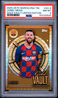 2025-26 Topps FC Barcelona #GV-6 Lionel Messi Gold Limited Edition PSA 8