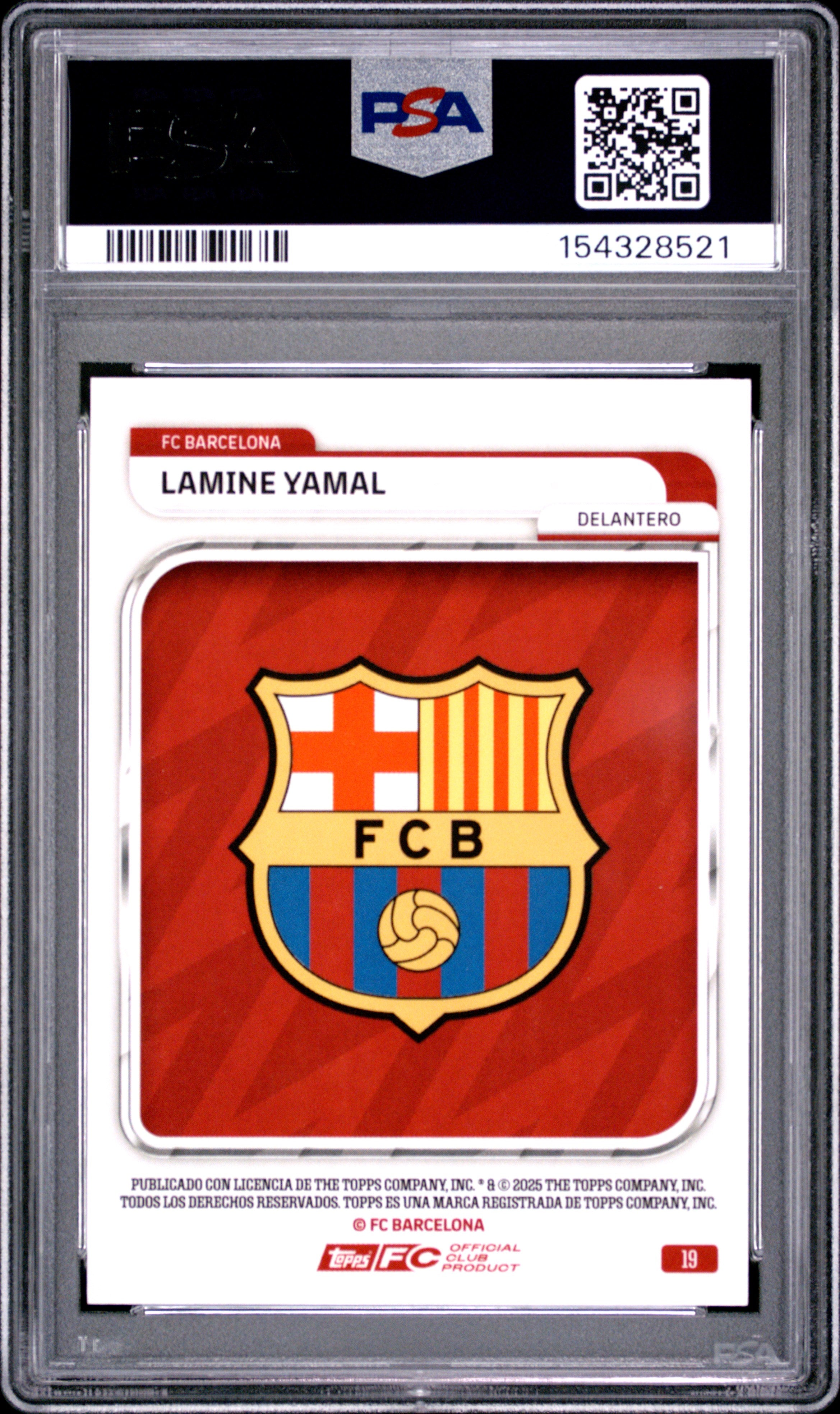 2025-26 Topps FC Barcelona Collector Tin #19 Lamine Yamal Tan PSA 10 #/325