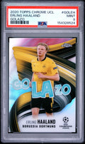 2020-21 Topps Chrome UEFA Champions League #GOL-EH Erling Haaland Golazo PSA 9