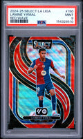 2024-25 Panini Select La Liga #150 Lamine Yamal Red Wave PSA 9 #/59