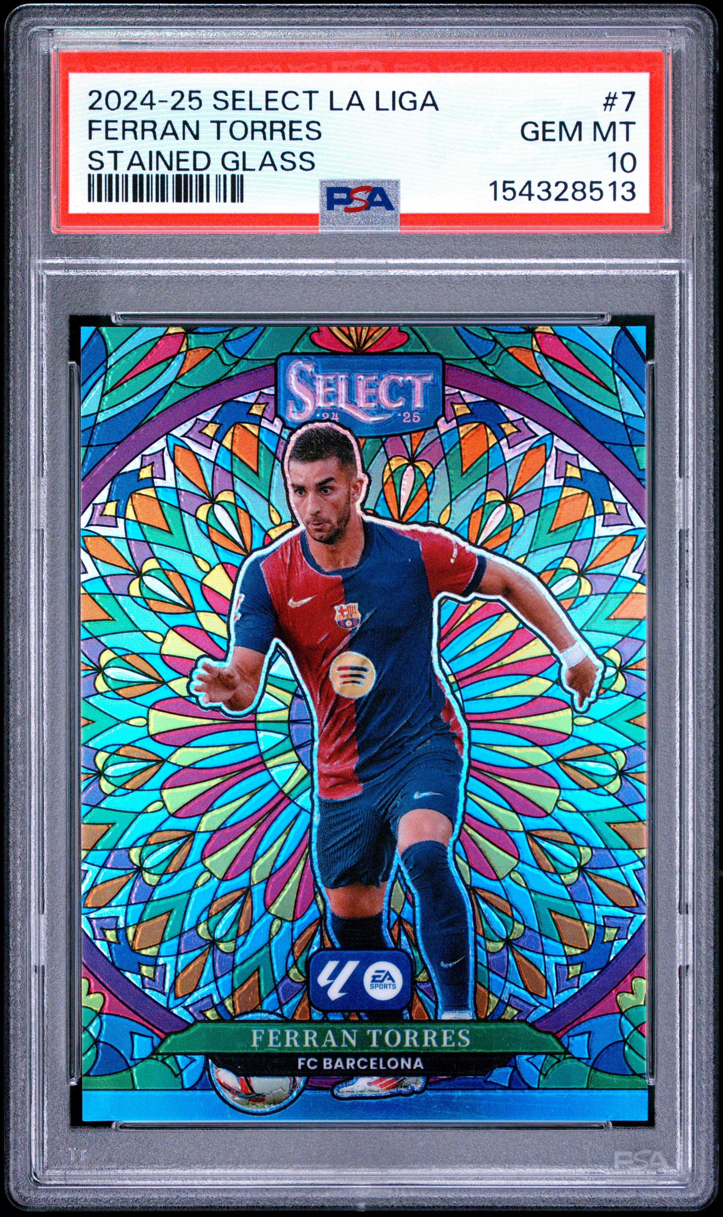 2024-25 Panini Select La Liga #7 Ferran Torres Stained Glass PSA 10