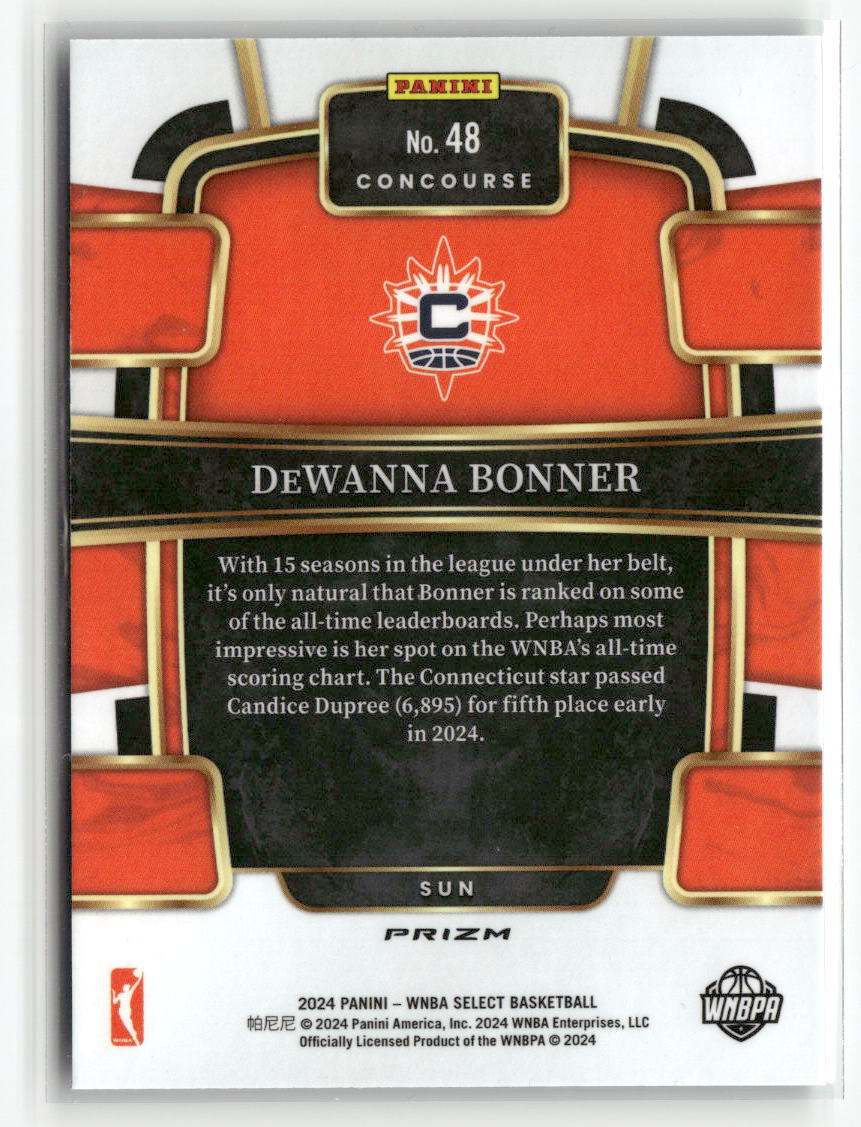 2024 Panini Select WNBA #48 DeWanna Bonner Prizms Green Ice