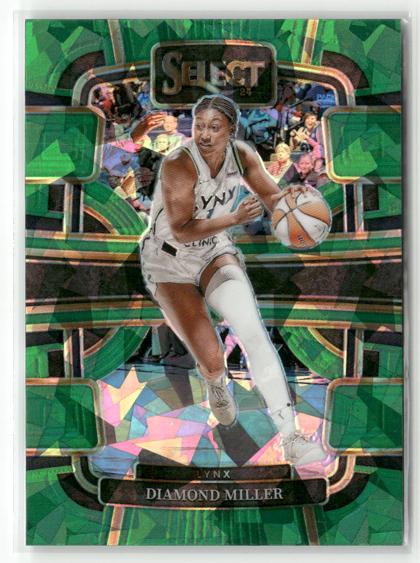 2024 Panini Select WNBA #25 Diamond Miller Prizms Green Ice