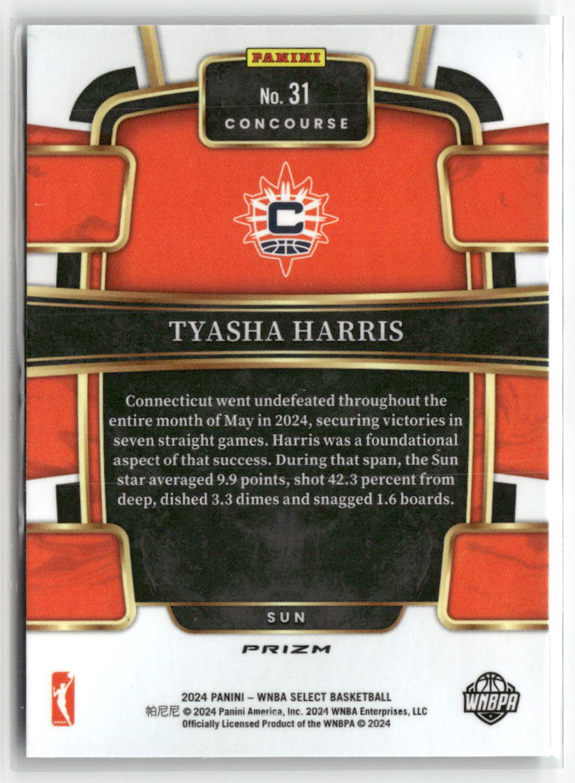2024 Panini Select WNBA #31 Tyasha Harris Prizms Green Ice
