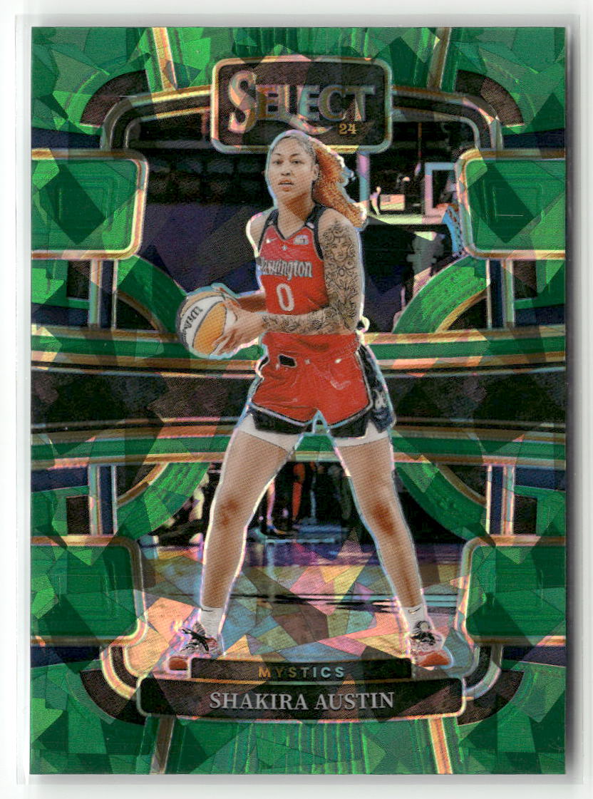 2024 Panini Select WNBA #17 Shakira Austin Prizms Green Ice