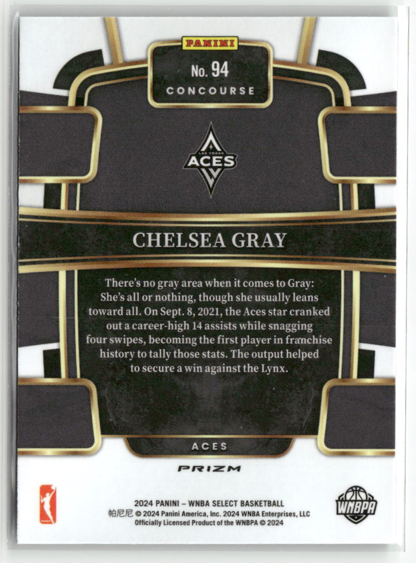 2024 Panini Select WNBA #94 Chelsea Gray Prizms Green Ice