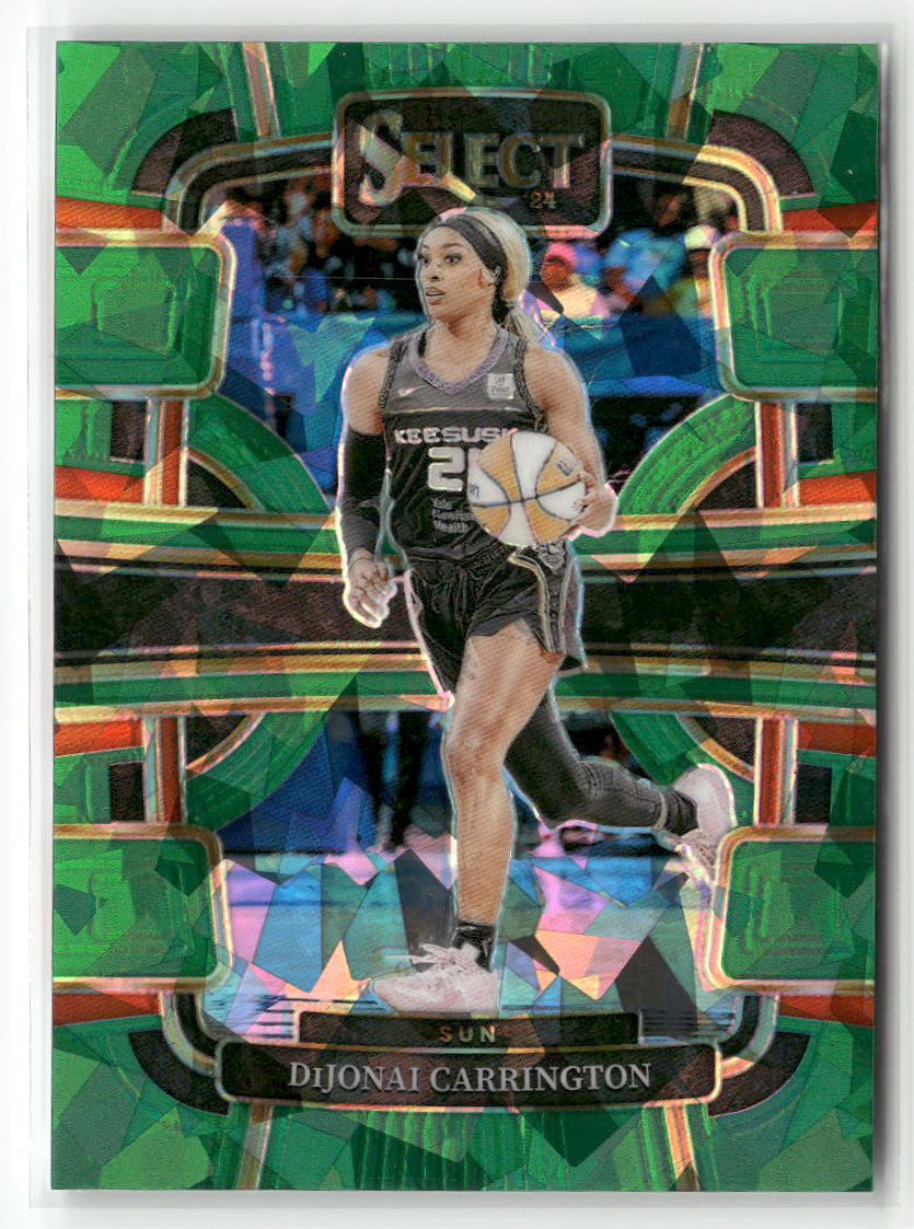 2024 Panini Select WNBA #18 DiJonai Carrington Prizms Green Ice