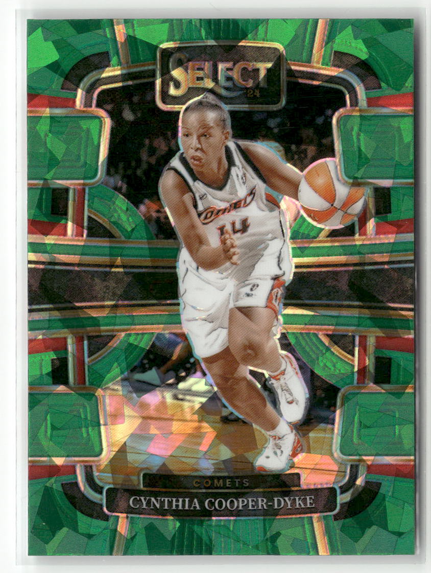 2024 Panini Select WNBA #80 Cynthia Cooper-Dyke Prizms Green Ice