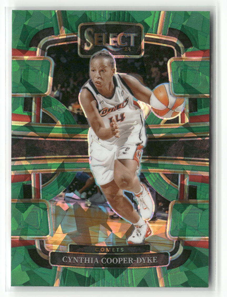 2024 Panini Select WNBA #80 Cynthia Cooper-Dyke Prizms Green Ice