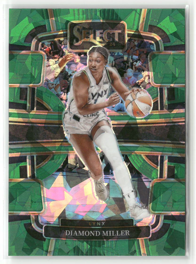 2024 Panini Select WNBA #25 Diamond Miller Prizms Green Ice
