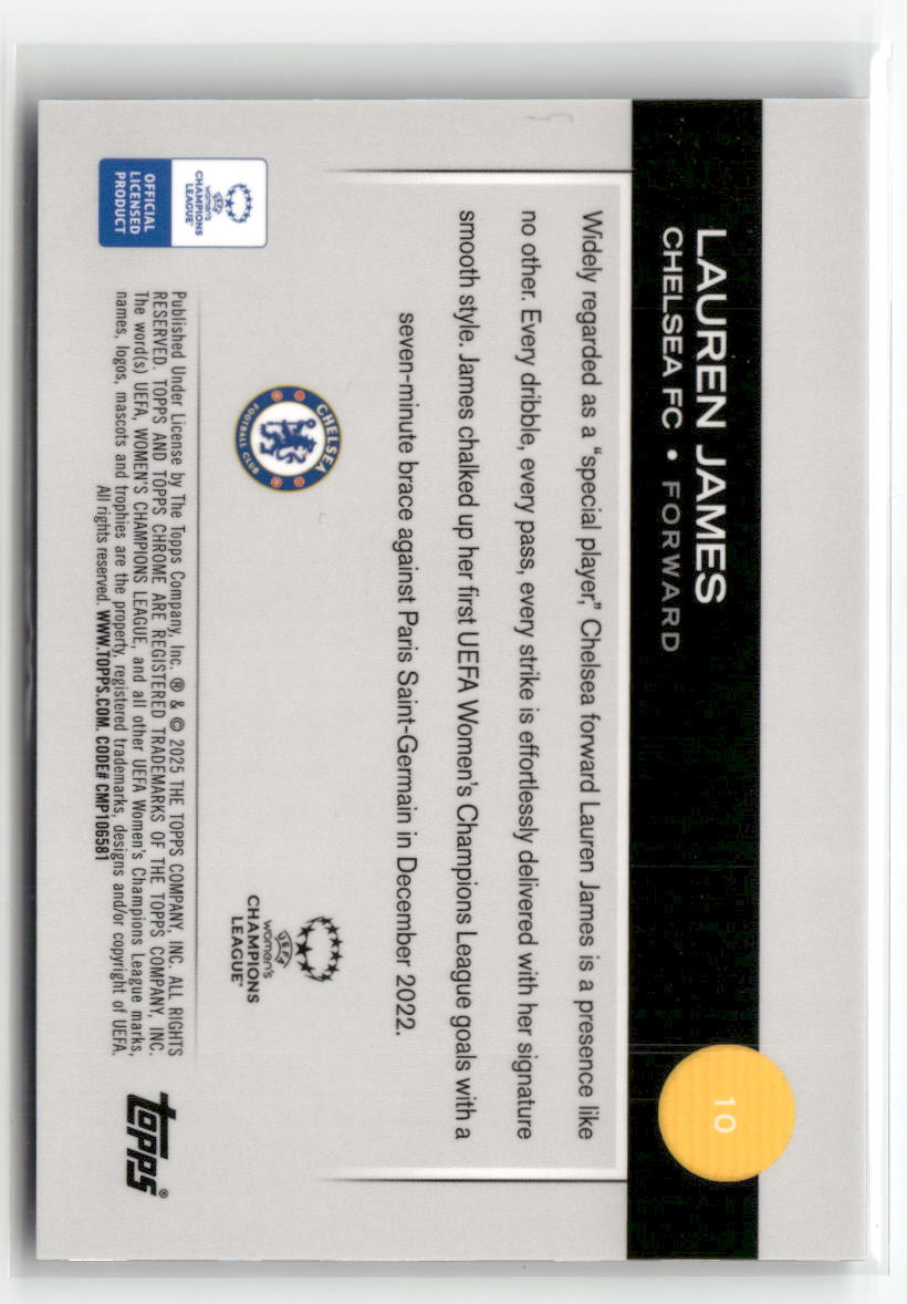 2024-25 Topps Chrome Sapphire UEFA Women's Champions #10 Lauren James