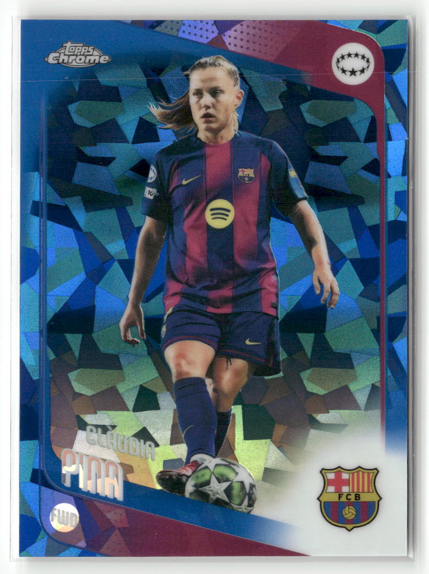 2025-26 Topps Chrome Sapphire Edition UEFA WCL #22 Clàudia Pina
