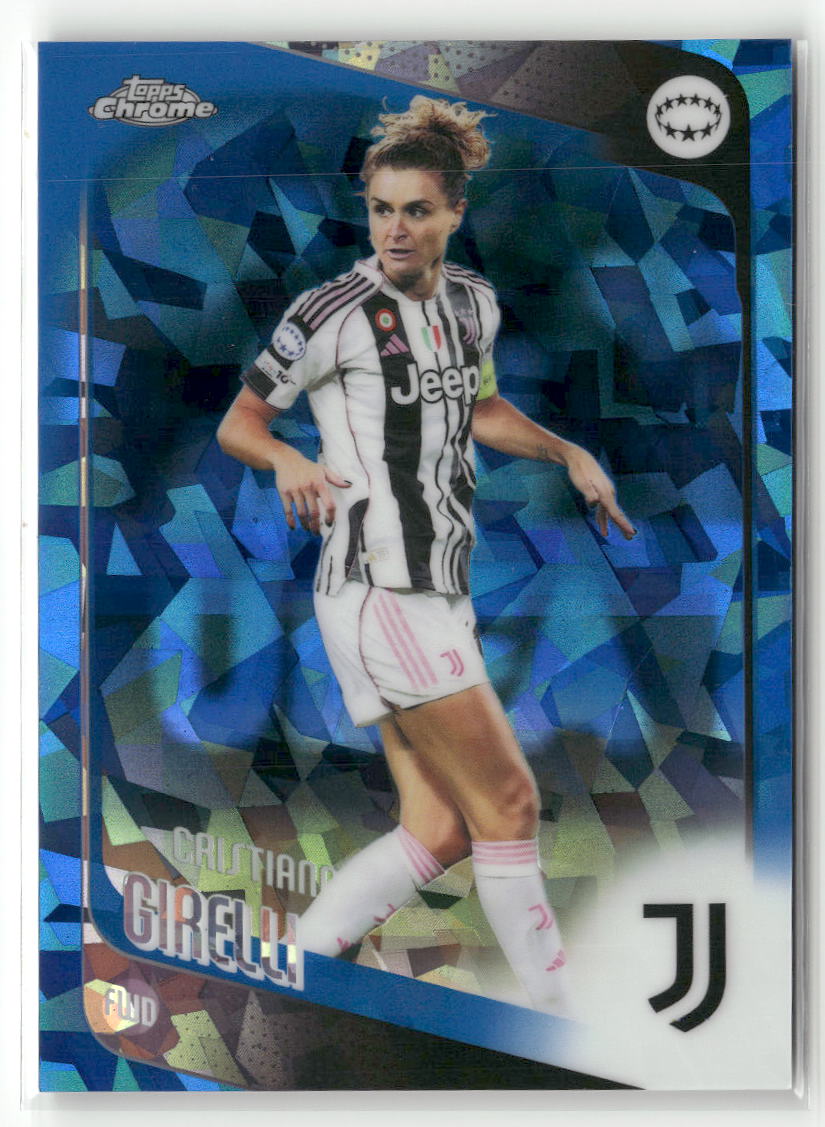2025-26 Topps Chrome Sapphire Edition UEFA WCL #60 Cristiana Girelli