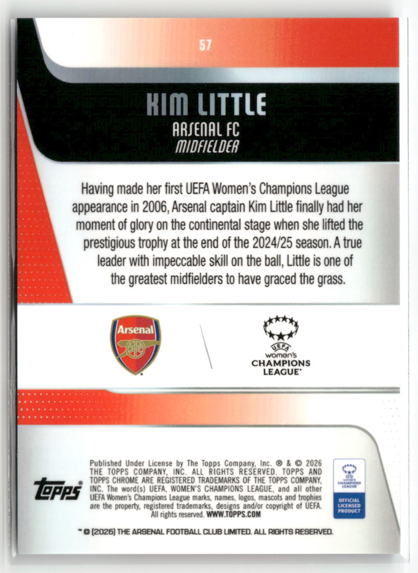 2025-26 Topps Chrome Sapphire Edition UEFA WCL #57 Kim Little